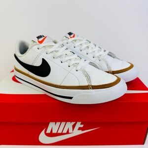 Nike Court Legacy GS White Desert Ochre Leather DA5380-102 Sneakers Youth Sz 4Y